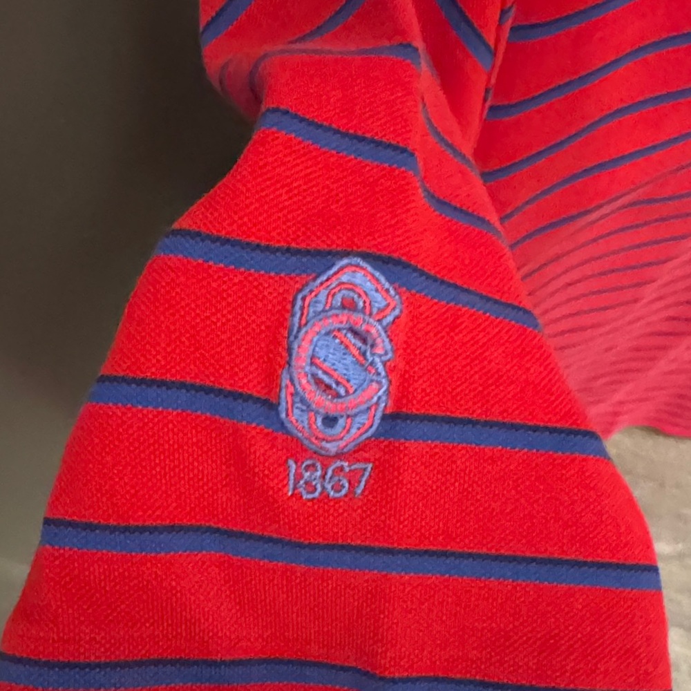 Polo Ralph Lauren Red and Blue Striped Polo Shirt - Picture 5 of 5